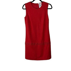 Laurel Escada vintage red sheath dress‎